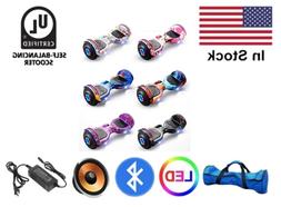 6.5 Electric Hoverboard Bluetooth Speaker LED Self Balancing Scooter UL NO Bag
