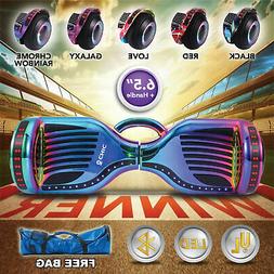 Bluetooth Led Self Balancing Electric Scooter Handle Free Ba